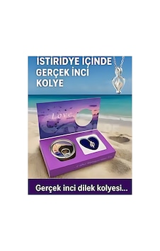 İstiridye İnci Kolye Kadın Şık Zarif Tasarım Paslanmaz Çelik Zincirli İnci Kolye Hediyelik Takı Metalik