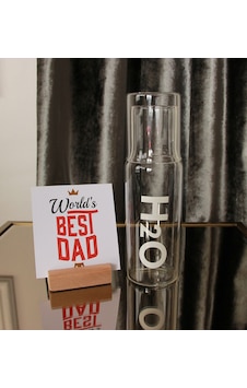 Babalar Günü'ne Özel Cam Başucu Sürahisi Gift Kart Ve Ahşap Notluk Babalar Günü'ne Özel Cam Başucu Sürahisi Gift Kart Ve Ahşap Notluk