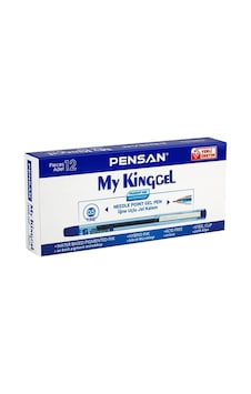 Pensan 6405 Tükenmez Kalem My-King Jel Metal Klips 0.5 Mm Mavi 12 Li (1 Paket 12 Adet 7698044971400 Pensan 6405 Tükenmez Kalem My-King Jel Metal Klips 0.5 Mm Mavi 12 Li (1 Paket 12 Adet 7698044971400