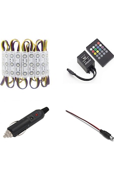 5 Adet Otomobil Motor Tekne 12 V Sese Duyarlı Rgb Modül Led Çakm