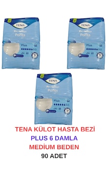 Tena Külot Hasta Bezi Plus 6 Damla Medium Beden - 90 Adet M Tena Külot Hasta Bezi Plus 6 Damla Medium Beden - 90 Adet M