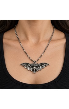 Avenged Sevenfold Deathbat Kolye Kanatlı Kuru Kafa Gotik Metal Kolyesi Altın - Gümüş Avenged Sevenfold Deathbat Kolye Kanatlı Kuru Kafa Gotik Metal Kolyesi Altın - Gümüş