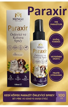 Mengu Petcare Paraxir Bit Pire Kene Spreyi Doğal Koruma Kedi Köpek Kuş Tavşan Uyumlu Büyük Boy Şişe 100 Ml Mengu Petcare Paraxir Bit Pire Kene Spreyi Doğal Koruma Kedi Köpek Kuş Tavşan Uyumlu Büyük Boy Şişe 100 Ml