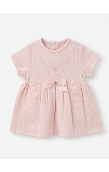 Bistyle 2li Elbise Yarım Kol Müslin Pembe Bistyle 2li Elbise Yarım Kol Müslin Pembe