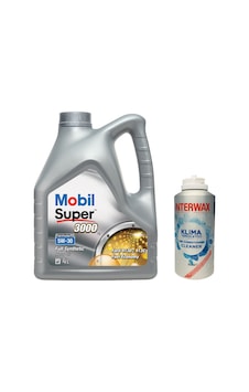 Mobil Super 3000 X1 Formula FE 5W-30 Motor Yağı 4 L + İnterwax Klima Temizleyici