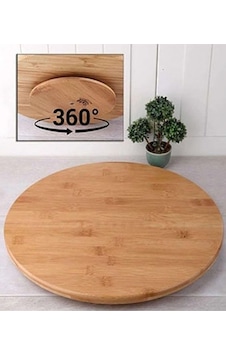 Dönerli Bambu Pizza Tahtası 32 Cm Royaleks-dpt32 Ahşap Dönerli Bambu Pizza Tahtası 32 Cm Royaleks-dpt32 Ahşap