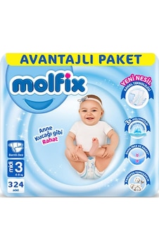 Molfix Bebek Bezi Ultra Fırsat Paketi Midi 3 No 108 x 3 Adet 3'lü Molfix Bebek Bezi Ultra Fırsat Paketi Midi 3 No 108 x 3 Adet 3'lü
