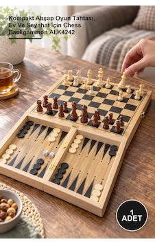 1 Adet Ahşap Satranç Ve Tavla Seti Kompakt Ahşap Oyun Tahtası, Ev Ve Seyahat İçin Chess Backgammon Alk4242 1 Adet Ahşap Satranç Ve Tavla Seti Kompakt Ahşap Oyun Tahtası, Ev Ve Seyahat İçin Chess Backgammon Alk4242