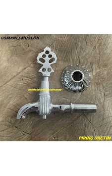 Ldr Nikel Renk Şadırvan Musluğu 1/2 Pirinc Döküm Musluk Osmanlı Musluğu 460gr