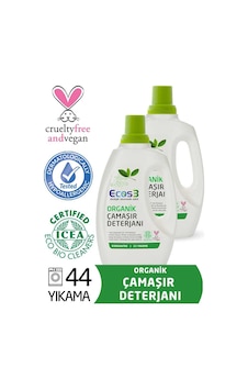 Ecos3 Organik Sıvı Çamaşır Deterjanı 2’li Set -44 Yıkama Ecos3 Organik Sıvı Çamaşır Deterjanı 2’li Set -44 Yıkama
