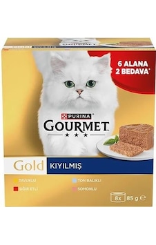 Gourmet Gold Kıyılmış Tavuk-sığır-ton-somon Kedi Konservesi 8 X 85 Gr 8 Al 6 Öde Gourmet Gold Kıyılmış Tavuk-sığır-ton-somon Kedi Konservesi 8 X 85 Gr 8 Al 6 Öde