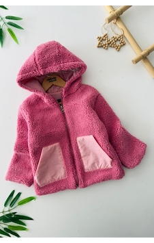 Miniğimin Cicileri Cep Detaylı Kapüşonlu Unisex Çocuk Welsoft Hırka - Fuşya Miniğimin Cicileri Cep Detaylı Kapüşonlu Unisex Çocuk Welsoft Hırka - Fuşya