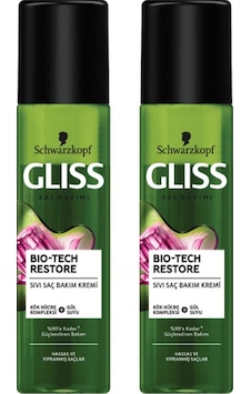 Schwarzkopf Gliss Bio Tech Sıvı Saç Bakım Kremi 2 x 200 ML Schwarzkopf Gliss Bio Tech Sıvı Saç Bakım Kremi 2 x 200 ML