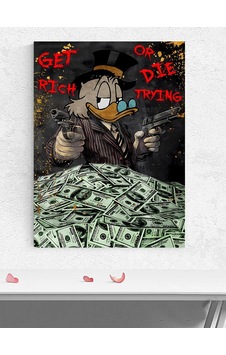 Rich Or Die, Zengin Olmayı Dene, Para, Servet Motivasyon Poster - Afiş,ofis,çalışma Odası Dekorasyon Açık Altın