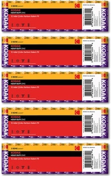 Kodak 12x5 60 Adet Çinko Karbon Kalem Pil - Ekonomik Paket Kodak 12x5 60 Adet Çinko Karbon Kalem Pil - Ekonomik Paket