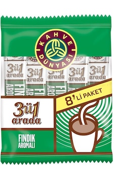 Kahve Dünyası 3ü1 Arada Fındıklı Kahve 8 x 18 G