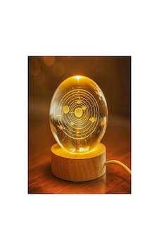 3d Led Işıklı Gezegen Kristal Cam Küre Gece Lambası Turuncu Turuncu 3d Led Işıklı Gezegen Kristal Cam Küre Gece Lambası Turuncu Turuncu