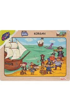 Playwood Ahşap Eğitici Puzzle Korsan Ony55