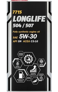 Mannol MN7715-5ME O.E.M Longlıfe 504/507 Apı/Sn Acea C3-16 Sae 5W-30 Metal Motor Yağı 5 L Mannol MN7715-5ME O.E.M Longlıfe 504/507 Apı/Sn Acea C3-16 Sae 5W-30 Metal Motor Yağı 5 L