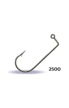 Youvella 2500 Jig Head İğnesi Delikli Uzun 100lü Kutu Nikel Standart - 2-0
