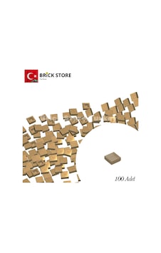 Yedek Parçalar, 100 Adet 1x1 Tile Düz Fayans Parçası, Koyu Bej Dark Tan , 3070 Yedek Parçalar, 100 Adet 1x1 Tile Düz Fayans Parçası, Koyu Bej Dark Tan , 3070