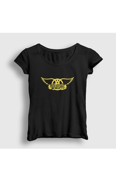 Presmono Kadın Yellow Aerosmith T-shirt Siyah Presmono Kadın Yellow Aerosmith T-shirt Siyah