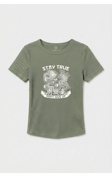TOMMYLIFE Çağla Standart Fit Baskılı Kısa Kollu Kadın T-shirt - 97201 Çağla Yeşili TOMMYLIFE Çağla Standart Fit Baskılı Kısa Kollu Kadın T-shirt - 97201 Çağla Yeşili