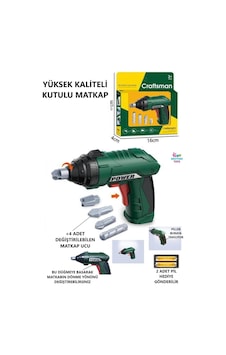 Oyuncak Pilli Kaliteli Matkap Tamir Seti Yeşil Renk 17 Cm. Oyuncak Pilli Kaliteli Matkap Tamir Seti Yeşil Renk 17 Cm.