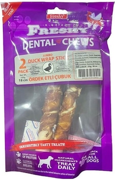 Freshy Jumbo Duck Wrap Stick Köpek Ödül Kemiği 2 x 100 G 18 CM Freshy Jumbo Duck Wrap Stick Köpek Ödül Kemiği 2 x 100 G 18 CM