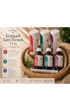Tam Destek Trio Kedi Köpek Aminoasit & Vitamin Kompleksi + Eklem Destek + Propolis & Spirulina İçeren Takviye Seti Tam Destek Trio Kedi Köpek Aminoasit & Vitamin Kompleksi + Eklem Destek + Propolis & Spirulina İçeren Takviye Seti