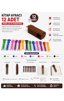 3d Baskı 12li Kitap Ayracı