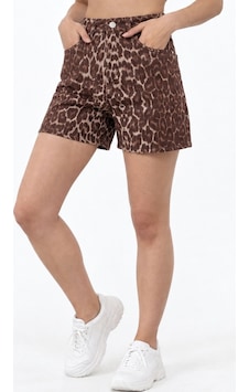 Hiccup Squalo Yüksek Bel Leopar Kot Şort Çok renkli Hiccup Squalo Yüksek Bel Leopar Kot Şort Çok renkli