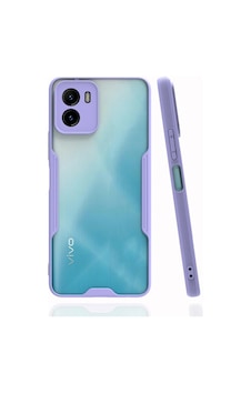 Uryport Vivo Y15s Kılıf Platin Silikon - Lila
