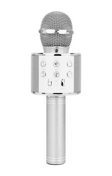Ws-858 Karaoke Mikrofon Aux Usb Ve Sd Kart Girişli Bluetooth Hoparlör Gümüş Ws-858 Karaoke Mikrofon Aux Usb Ve Sd Kart Girişli Bluetooth Hoparlör Gümüş