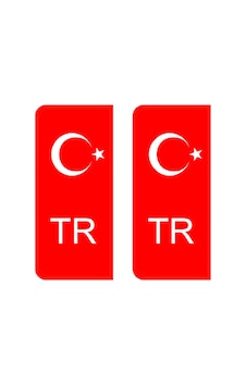 Türk Bayrağı Plaka Sticker Damla Çıkartma-etiket 3d 2 Ad Türk Bayrağı Plaka Sticker Damla Çıkartma-etiket 3d 2 Ad