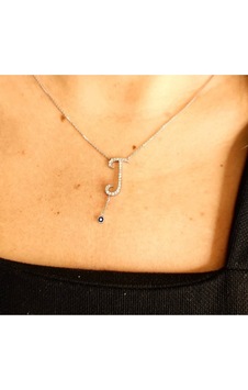 Oriental Kuyumculuk Jewellery Kadın Taşlı J Harfi Gümüş Kolye Gümüş Oriental Kuyumculuk Jewellery Kadın Taşlı J Harfi Gümüş Kolye Gümüş