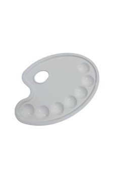 Plastik Palet Oval Orta 23x16cm