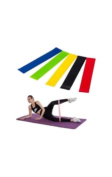 Aerobik Bant 5 Li Pilates Yoga Bandı Evimdeyokyok Çok Renkli