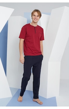 Kly 2207 Battal Midi Yaka Pijama Takım 001 Kly 2207 Battal Midi Yaka Pijama Takım 001