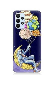 Samsung Galaxy A73 Uyumlu Astronot Ve Gezegenler Desenli Silikon Kılıf Samsung Galaxy A73 Uyumlu Astronot Ve Gezegenler Desenli Silikon Kılıf
