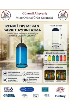 Trendhomm Ağaç Feneri - Dekoratif Bahçe Feneri - Su Geçirmez - Mavi Trendhomm Ağaç Feneri - Dekoratif Bahçe Feneri - Su Geçirmez - Mavi