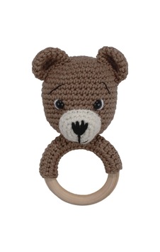 Amigurumi Sevimli Kahve Ayıcık Diş Kaşıyıcı Çıngıraklı Organik Oyuncak Çok Renkli Amigurumi Sevimli Kahve Ayıcık Diş Kaşıyıcı Çıngıraklı Organik Oyuncak Çok Renkli