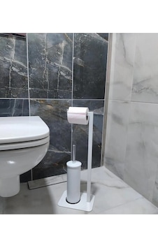 Aju Tuvalet Fırçalık Ve Tuvalet Kağıtlığı Beyaz Modern Ve Şık Tasarım Devrilmez Kurulum Gerektirmez Beyaz Aju Tuvalet Fırçalık Ve Tuvalet Kağıtlığı Beyaz Modern Ve Şık Tasarım Devrilmez Kurulum Gerektirmez Beyaz