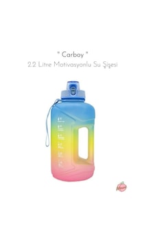 Fitmart Carboy - 2.2 Litre Motivasyonlu Su Şişesi Mavi-sarı-pembe Fitmart Carboy - 2.2 Litre Motivasyonlu Su Şişesi Mavi-sarı-pembe