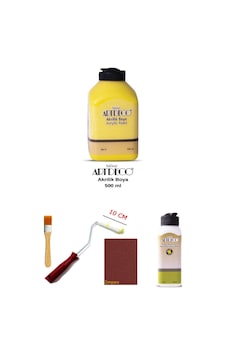 Artdeco Akrilik Boya 500 Ml Sarı Dolap Boyama Seti Mobilya Boyama Seti Parlak Vernik Artdeco Akrilik Boya 500 Ml Sarı Dolap Boyama Seti Mobilya Boyama Seti Parlak Vernik