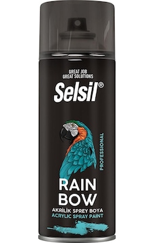 Selsil Rainbow Akrilik Sprey Boya 400 ml Mat Siyah Ral 9005 Selsil Rainbow Akrilik Sprey Boya 400 ml Mat Siyah Ral 9005