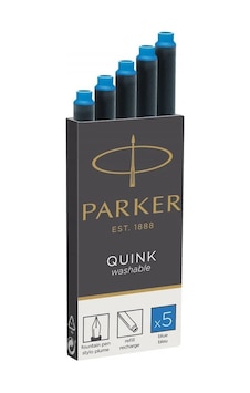 Parker Quink 5'li Dolma Kalem Kartuşu Yıkanabilir Mavi / 1950383 Parker Quink 5'li Dolma Kalem Kartuşu Yıkanabilir Mavi / 1950383