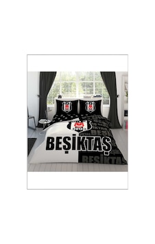 Taç Lisanslı Nevresim Takımı Beşiktaş Parçalı Logo Çift Kişilik Taç Lisanslı Nevresim Takımı Beşiktaş Parçalı Logo Çift Kişilik