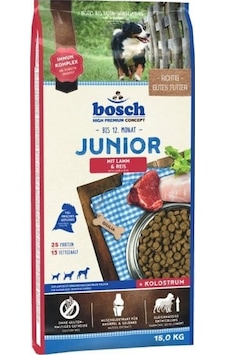 Bosch Junior Tahılsız Kuzu Etli ve Pirinçli Yavru Köpek Maması 15 KG Bosch Junior Tahılsız Kuzu Etli ve Pirinçli Yavru Köpek Maması 15 KG