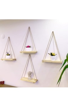 Bfd Shop Ipli Duvar Rafı 4 Adet Dekoratif Raf Bfd Shop Ipli Duvar Rafı 4 Adet Dekoratif Raf